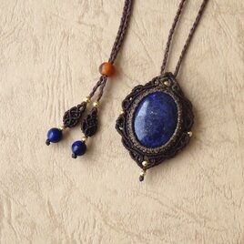 .·˖*✩⡱星空への願いごと。/ ラピスラズリマクラメペンダント