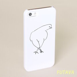 ＊足バッテンドリ＊スマホケース 白 機種選べます トリ 鳥 ハト 鳩 インコ iPhone Android Xperiaの画像