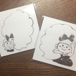 髪の毛に書き込めちゃう！ワクワクでウキウキな付箋セット♪の画像