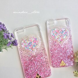 タイ発☆日本未入荷☆ハンドメイド✨グリッター♡iPhone6／6sケースの画像