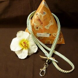 レイネックストラップ（ミント×ベージュ）