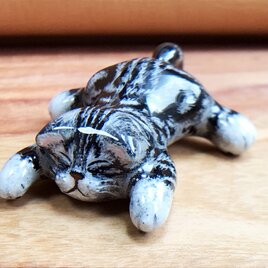 ネコブローチ『グーデン　マイヤーさん』　アメリカンショートヘア