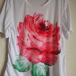 薔薇のTシャツ (手描き)の画像