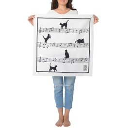 猫と楽譜柄風呂敷の画像