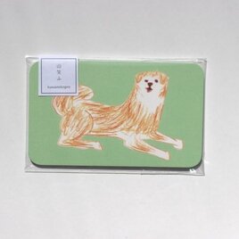 秋田犬のメッセージカードの画像