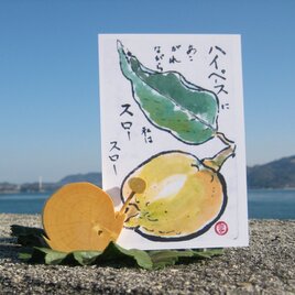 カタツムリのハガキたて～みかんの木のクラフトシリーズ～の画像
