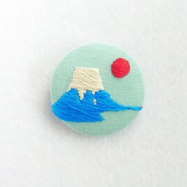 刺繍ブローチ　富士山の画像