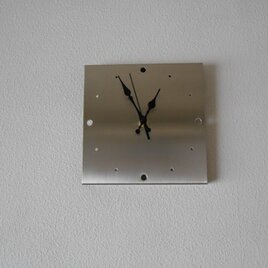ステンレス 壁掛け時計(置時計兼用)の画像