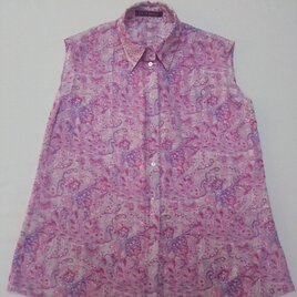 プリントブラウス（フレンチ袖）