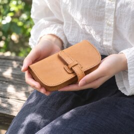 本革手縫いのスマホショルダー ポーチ iPhone android アイフォン