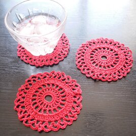 ＊配送無料キャンペーン中＊maaru コースター ビビットレッド【10.0cm】