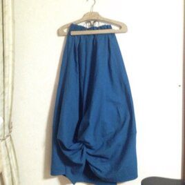 爽やかインディゴのハーフリネンツイストコクーンスカートの画像