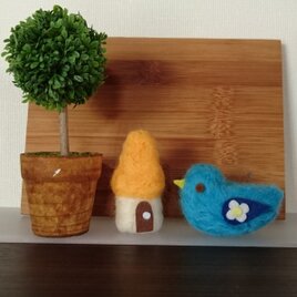 羊毛フェルト 青い鳥セット