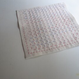 刺し子　花ふきん　no.46　【mini】