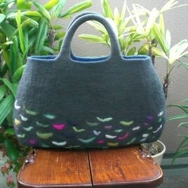 舟型トート　(すみ黒)  ★万華鏡