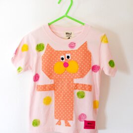 tonton crayon cat pink_ size 80-110の画像