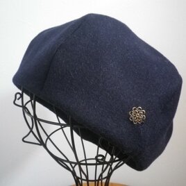 送料無料　シンプルベレー（ダークネイビー）