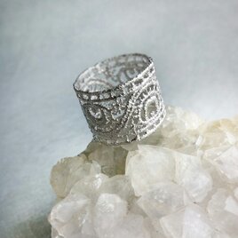 peacock feathers ring (silver)の画像