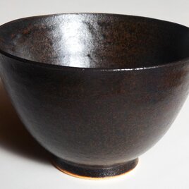鉄釉飯碗　黒の画像
