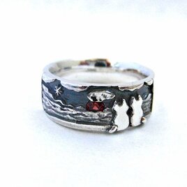 日の入りの空  シルバーリング