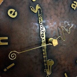 オーダーメイド「掛け時計／銅・真鍮製」（例：バスクラリネット、マンタでのオーダー）の画像