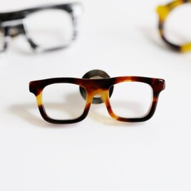 メガネラぺルピン（ウェリントン、Sサイズ、ブラウン2、長針）