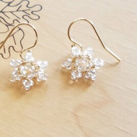 snowflake pierce ＆ earingの画像