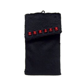 ふわもこポーチ  - black&red -(期間限定)の画像