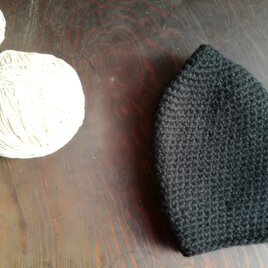 カシミアの手編帽子の画像