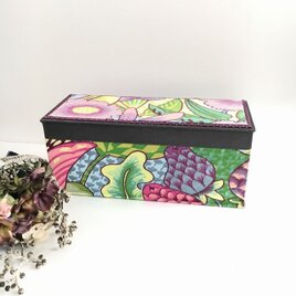 カルトナージュの箱　ジャングルの花柄　2段XLｻｲｽﾞの画像