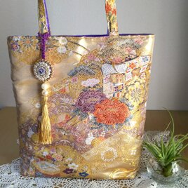 金襴西陣帯リメイク ミニトートバック晴れの日に☆