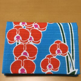 胡蝶蘭ポケットティッシュカバー（ブルー）の画像