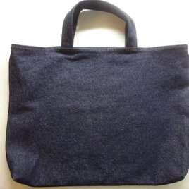 レッスンバッグ【黒デニム✖️黒白ボーダー】 | iichi 日々の