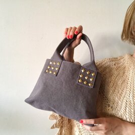 canvas tote bag mini (gray)の画像