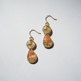 【受注製作】mosaic drop pierced earrings【14kgf】の画像