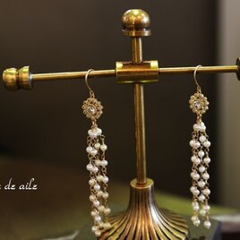 （送料無料）【14ｋｇｆ】　淡水パールエレガントピアス