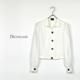 シースルー　白いブラウス・ジャケット