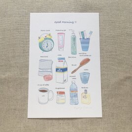 No.5ポストカード2枚セット　グッドモーニング！