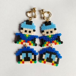 お辞儀する福助さんイヤリング