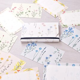 花たちのメッセージカード3colors【ケース付】の画像
