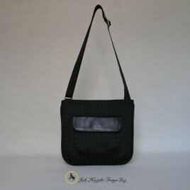 GSショルダー ミニ 千鳥格子柄 ブラック 紐調節可能