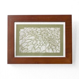 日本画 「はな」 菊の花一輪の絵画 額縁付 | iichi 日々の暮らしを