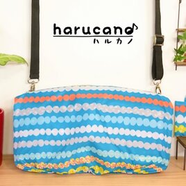 【レインカバー/花ドットストライプ/ブルー】クランポンケースカバー用（Buffet Crampon B クラリネット用）の画像