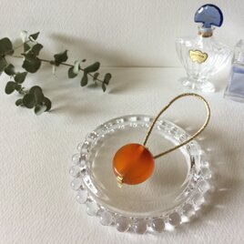 Italy orange button hair accessoryの画像