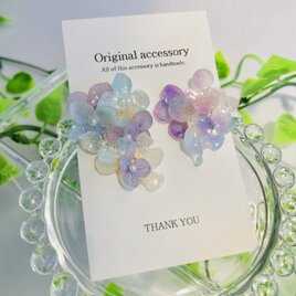 アジサイ×クリップイヤリング〜Elfriede  〜妖精  #009