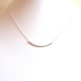 送料無料 -SV925 Tube Necklace- クロス チューブ ネックレス スターリング シルバー 銀の画像