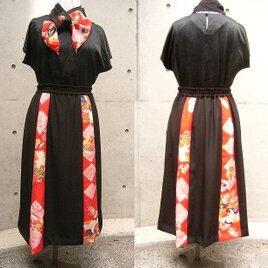 着物リメイクスカート＆スカーフ