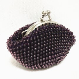 ダークパープルのミニがま口