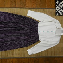 セール！久留米絣のスカート（濃紺）の画像
