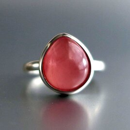 春色 ロードクロサイト リング【北海道産】ピンク しずく型 sv925 #11 | 天然石ジュエリー ギフト対応